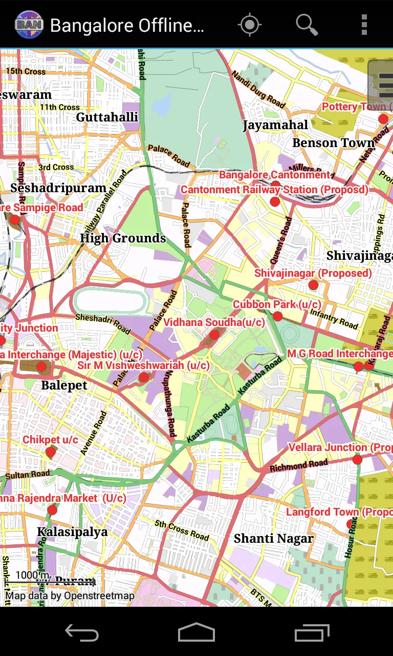 Bangalore Offline City Map | Indus Appstore | Screenshot