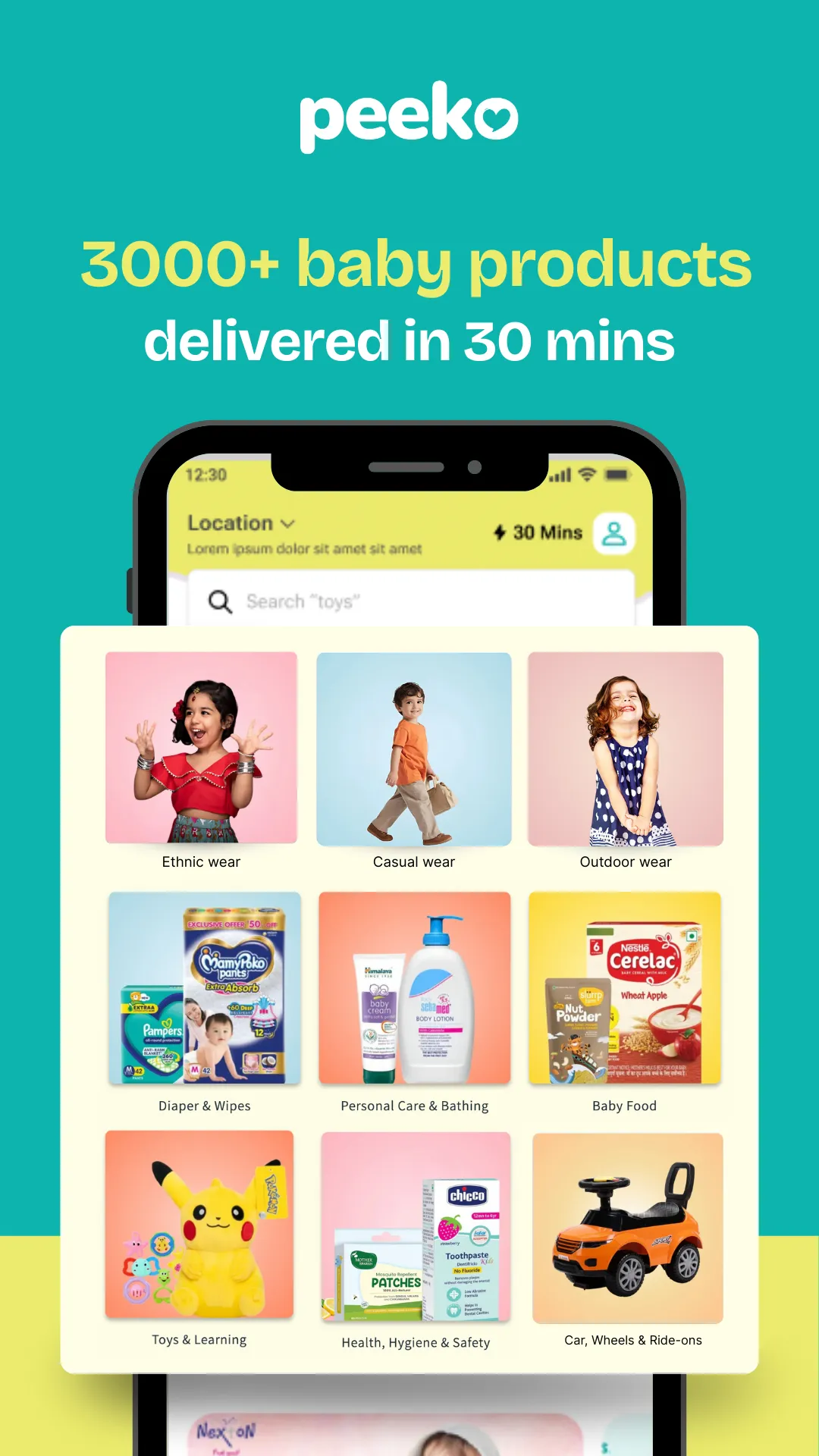 Peeko: Baby products in 60 min | Indus Appstore | Screenshot