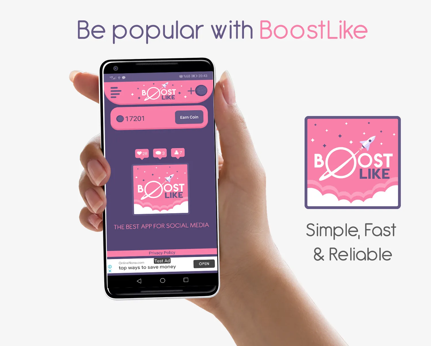 BoostLike | Indus Appstore | Screenshot