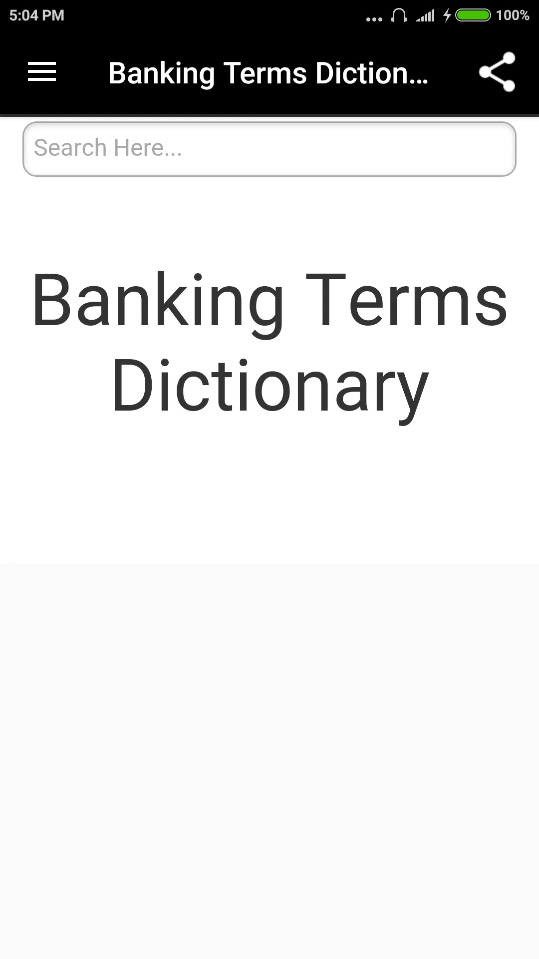 Banking Terms Dictionary | Indus Appstore | Screenshot