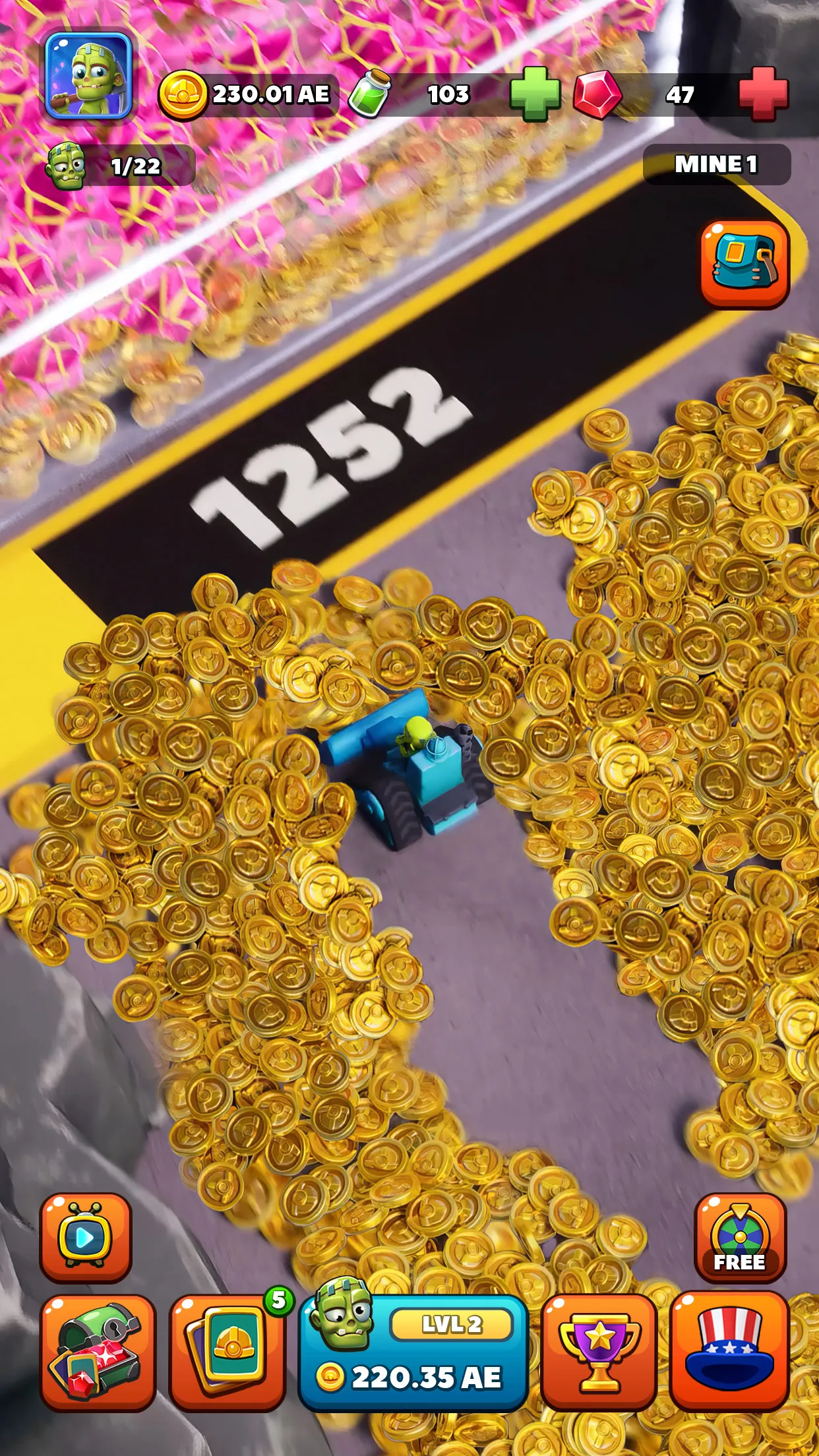 Idle Zombie Miner: Gold Tycoon | Indus Appstore | Screenshot