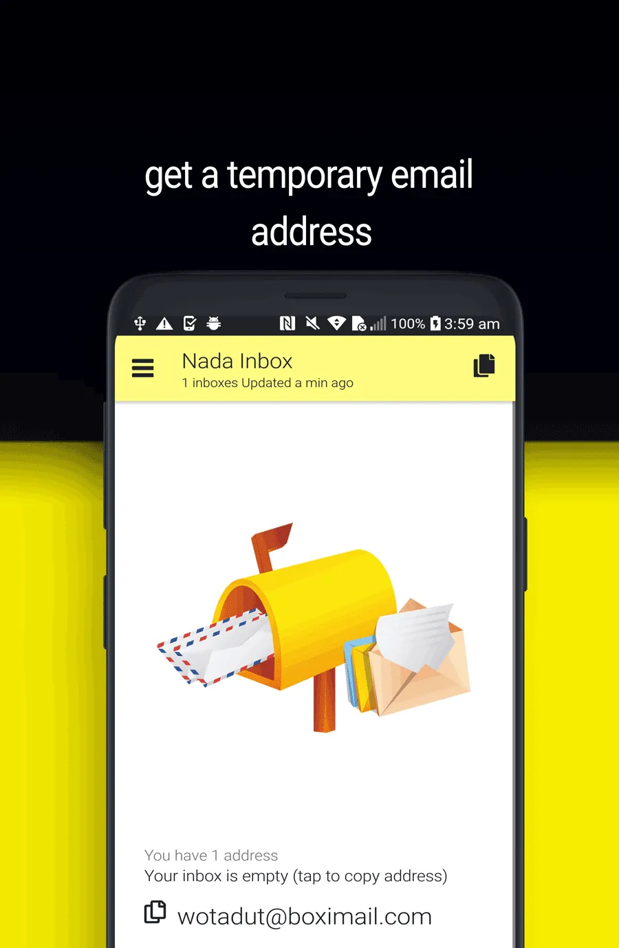 inboxes temp mail - by nada | Indus Appstore | Screenshot