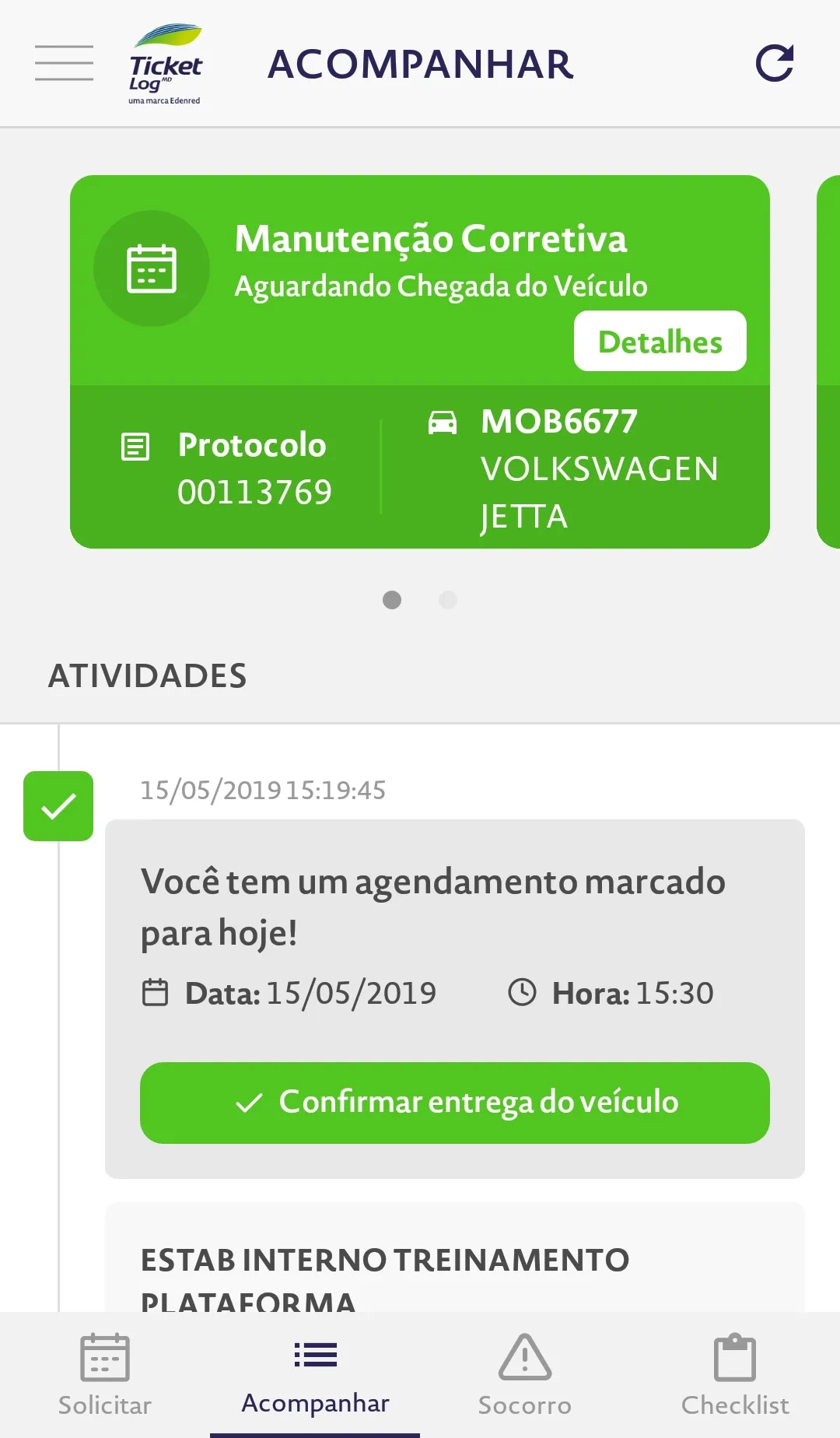 Ticket Log Manutenção | Indus Appstore | Screenshot