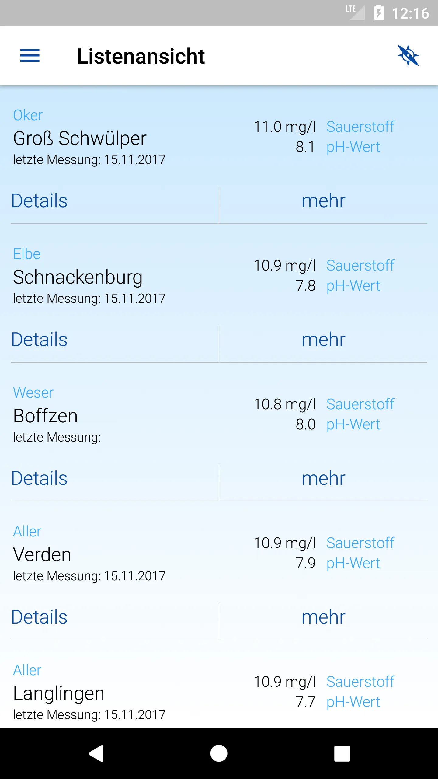 Gewässergüte Niedersachsen | Indus Appstore | Screenshot