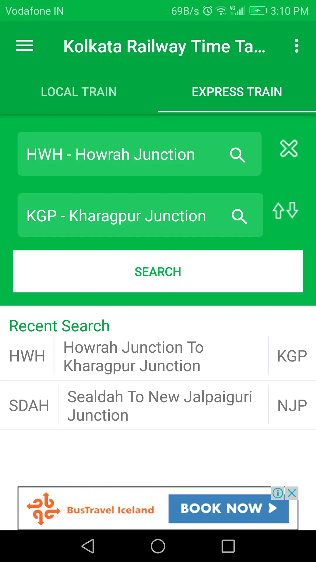 Kolkata SubUrban TimeTable | Indus Appstore | Screenshot