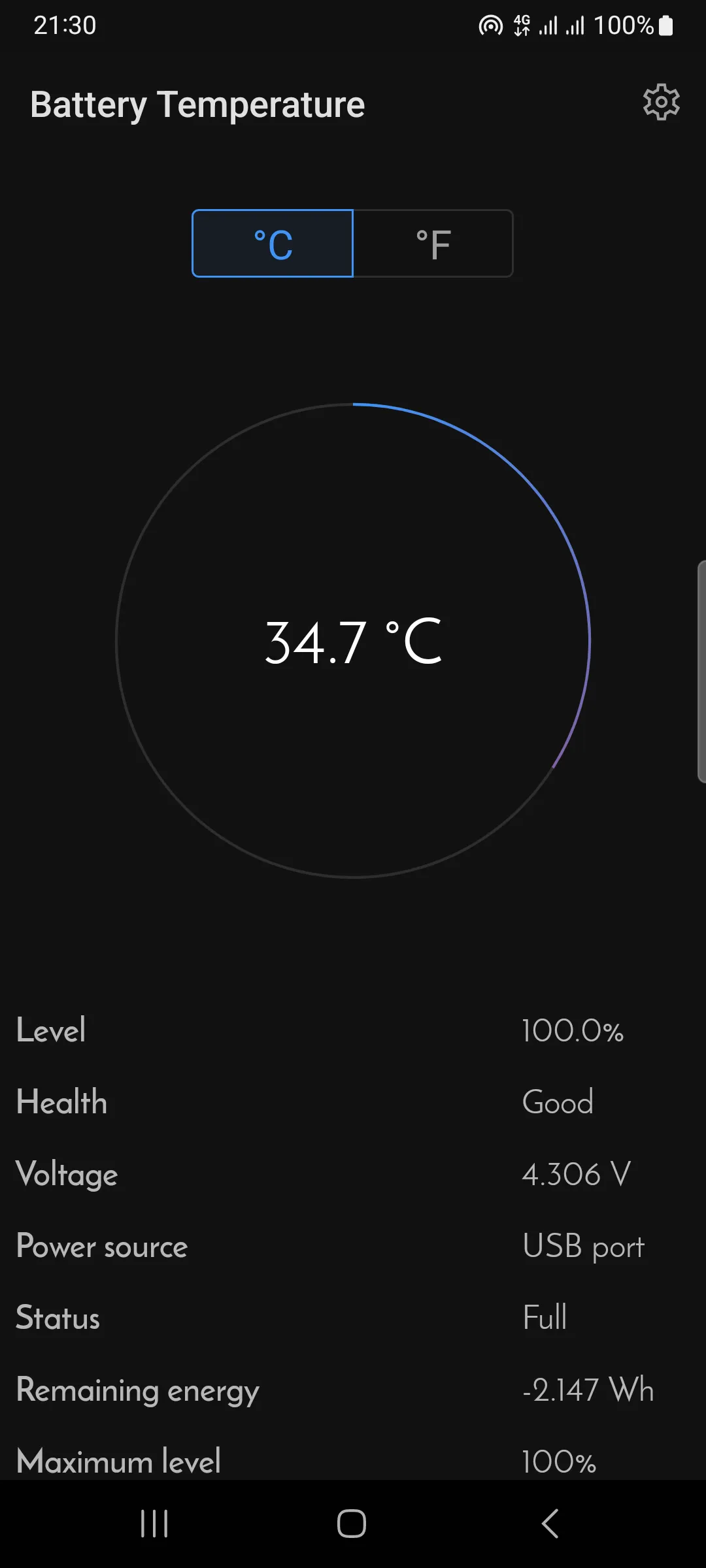 Battery Temperature | Indus Appstore | Screenshot