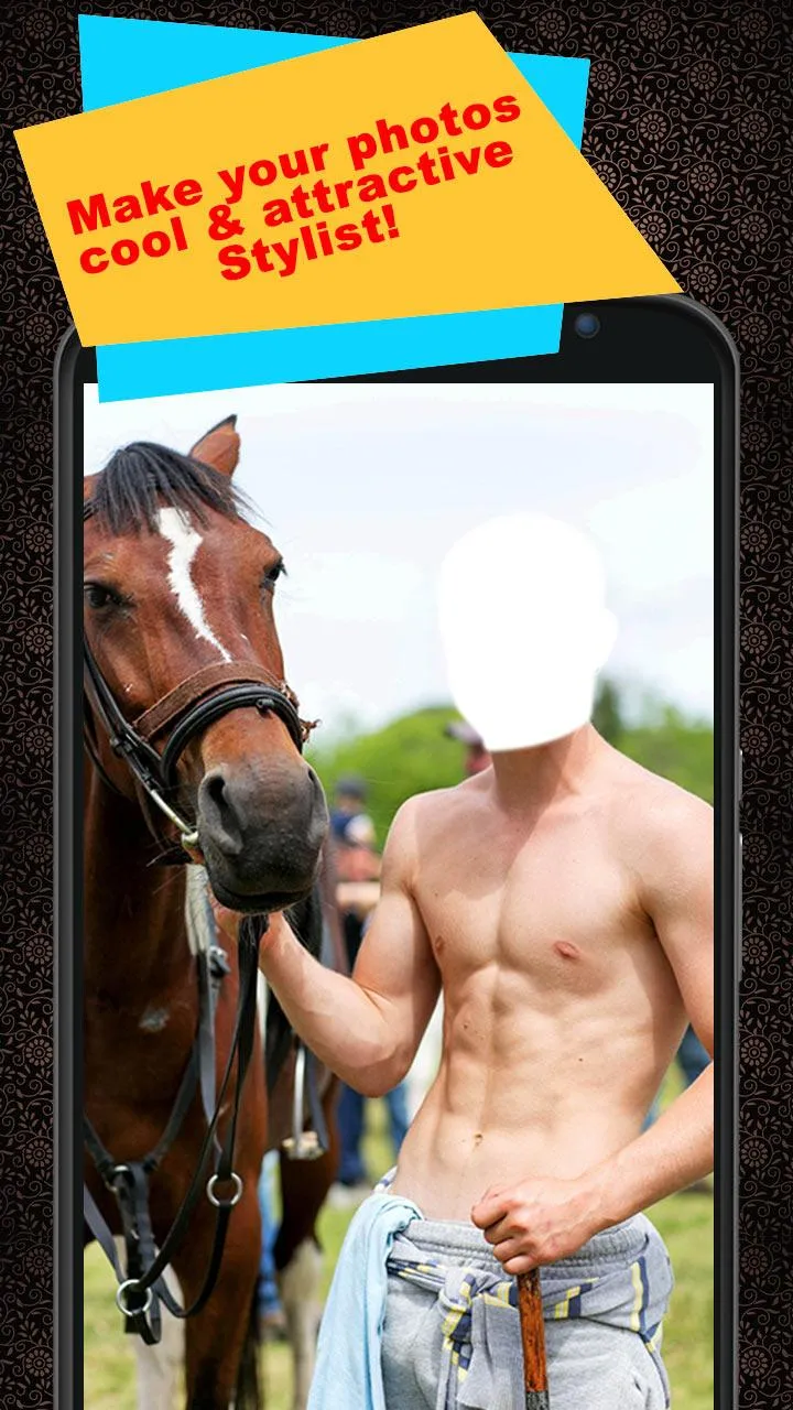 Horse With Man Photo Suit | Indus Appstore | Screenshot