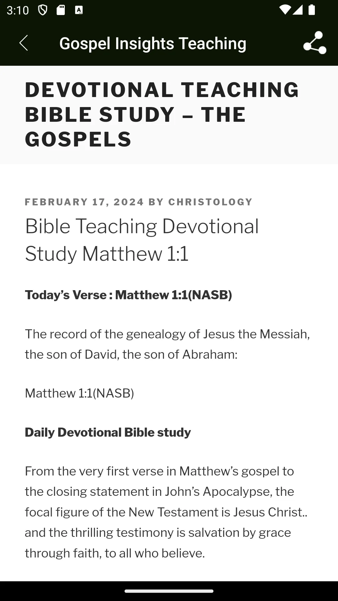 Gospel Insights Bible Teaching | Indus Appstore | Screenshot