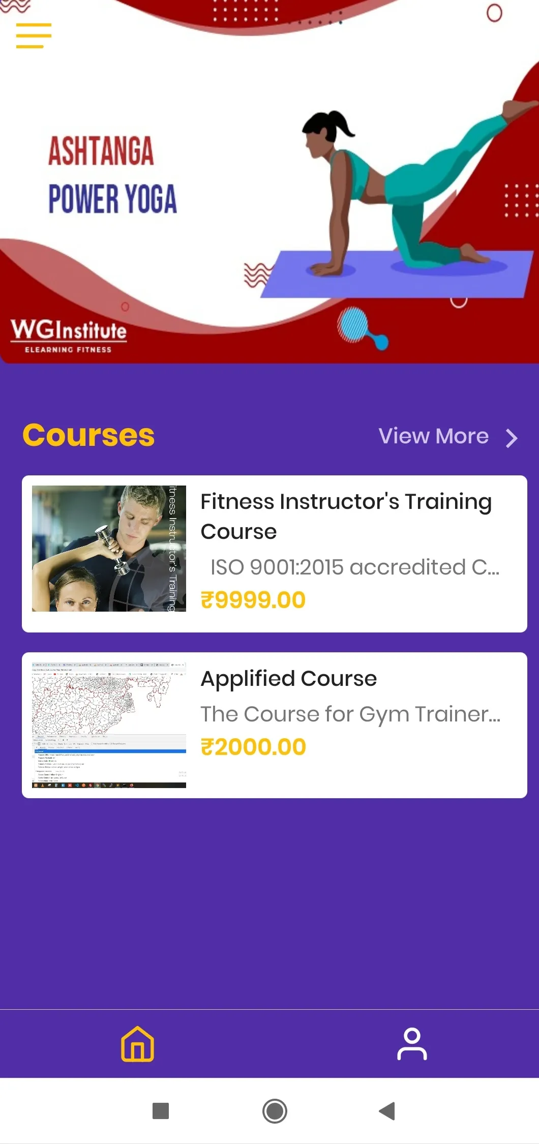 WGInstitute - Online Gym Train | Indus Appstore | Screenshot