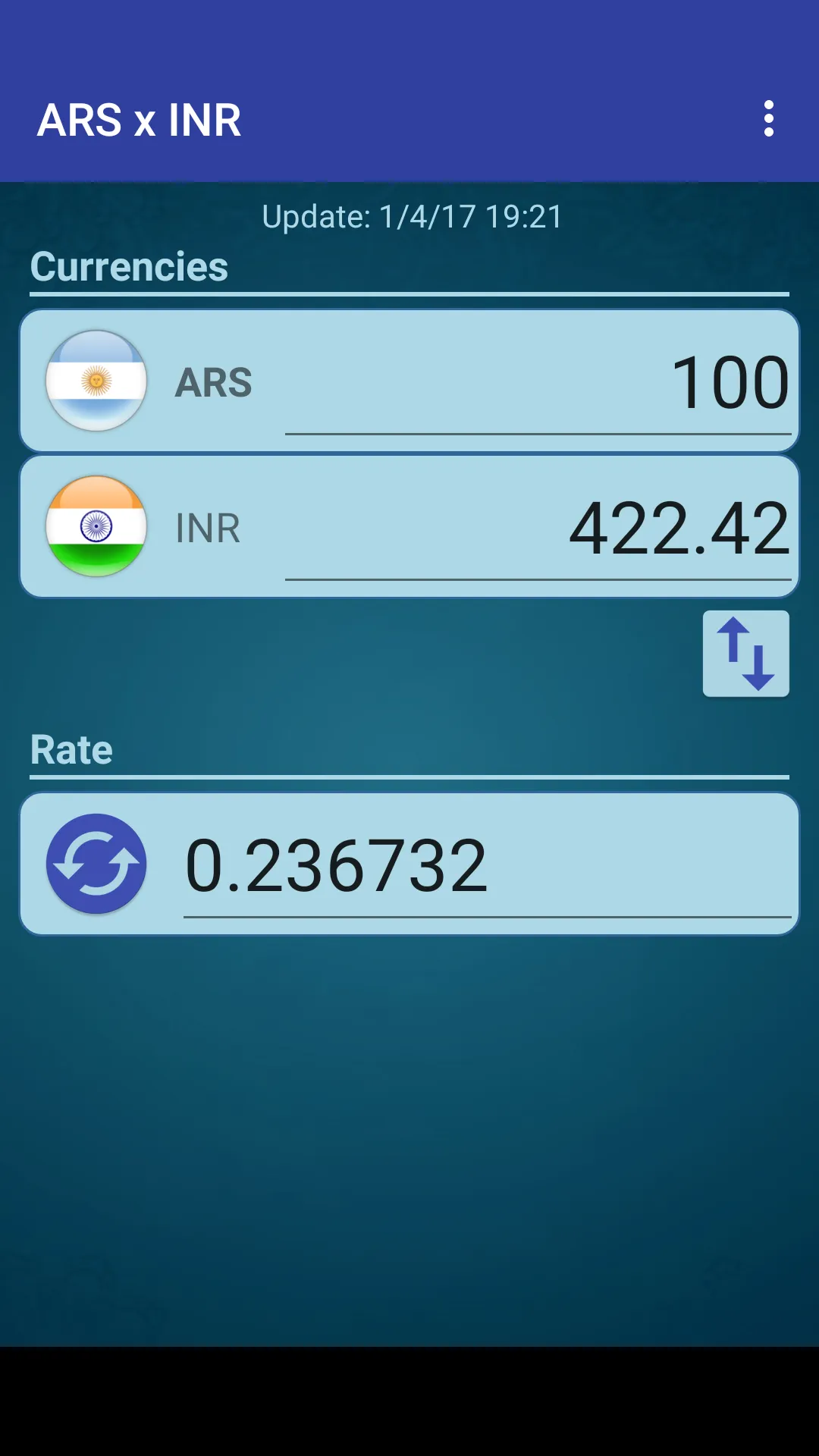 Argentine Peso x Indian Rupee | Indus Appstore | Screenshot