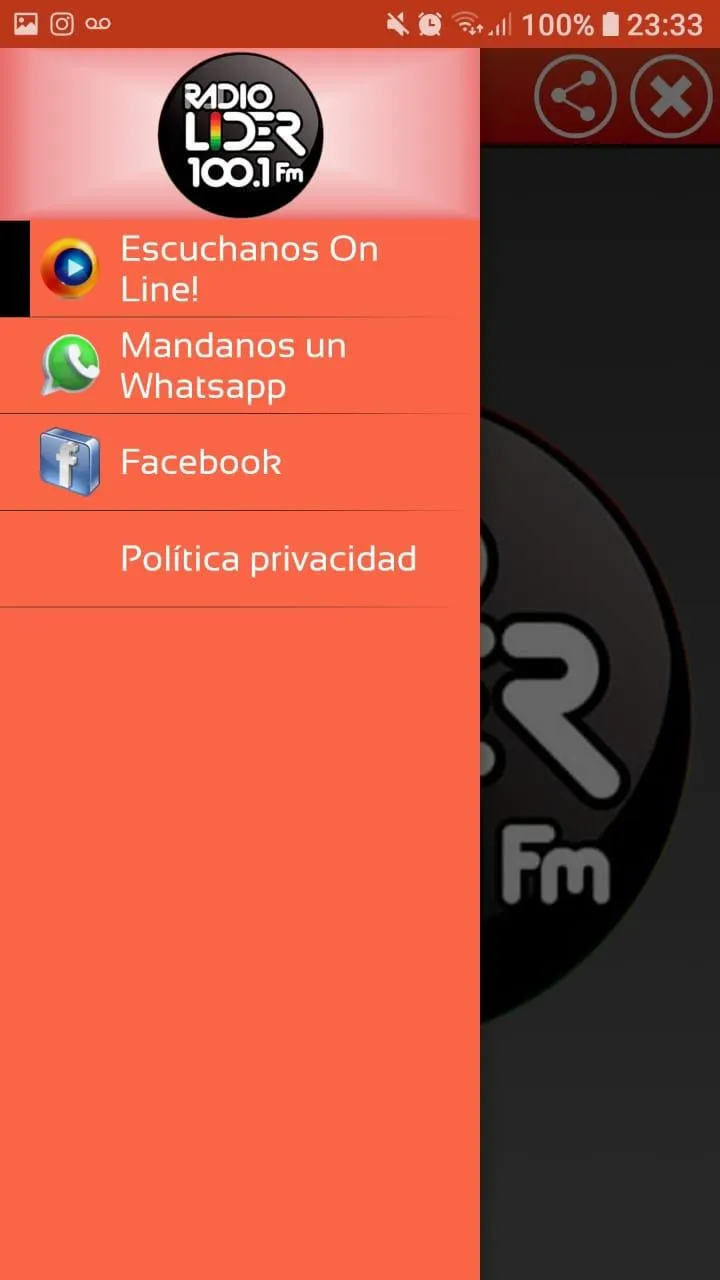 Radio Lider 100.1 | Indus Appstore | Screenshot