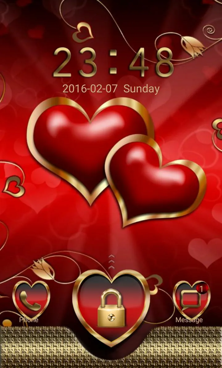 Hearts Love Go Locker theme | Indus Appstore | Screenshot