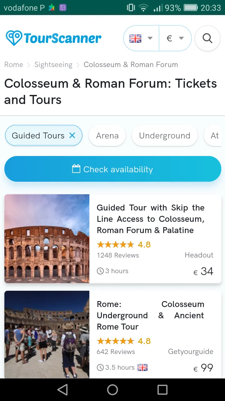 TourScanner - Compare Tours &  | Indus Appstore | Screenshot