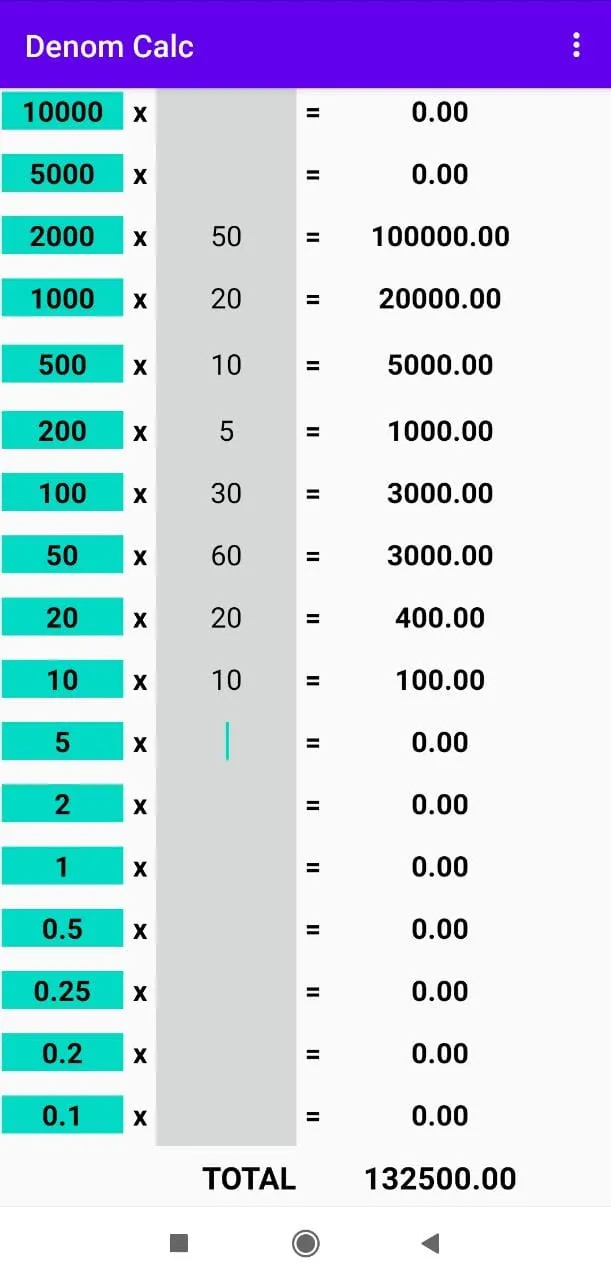 Denomination Calculator | Indus Appstore | Screenshot