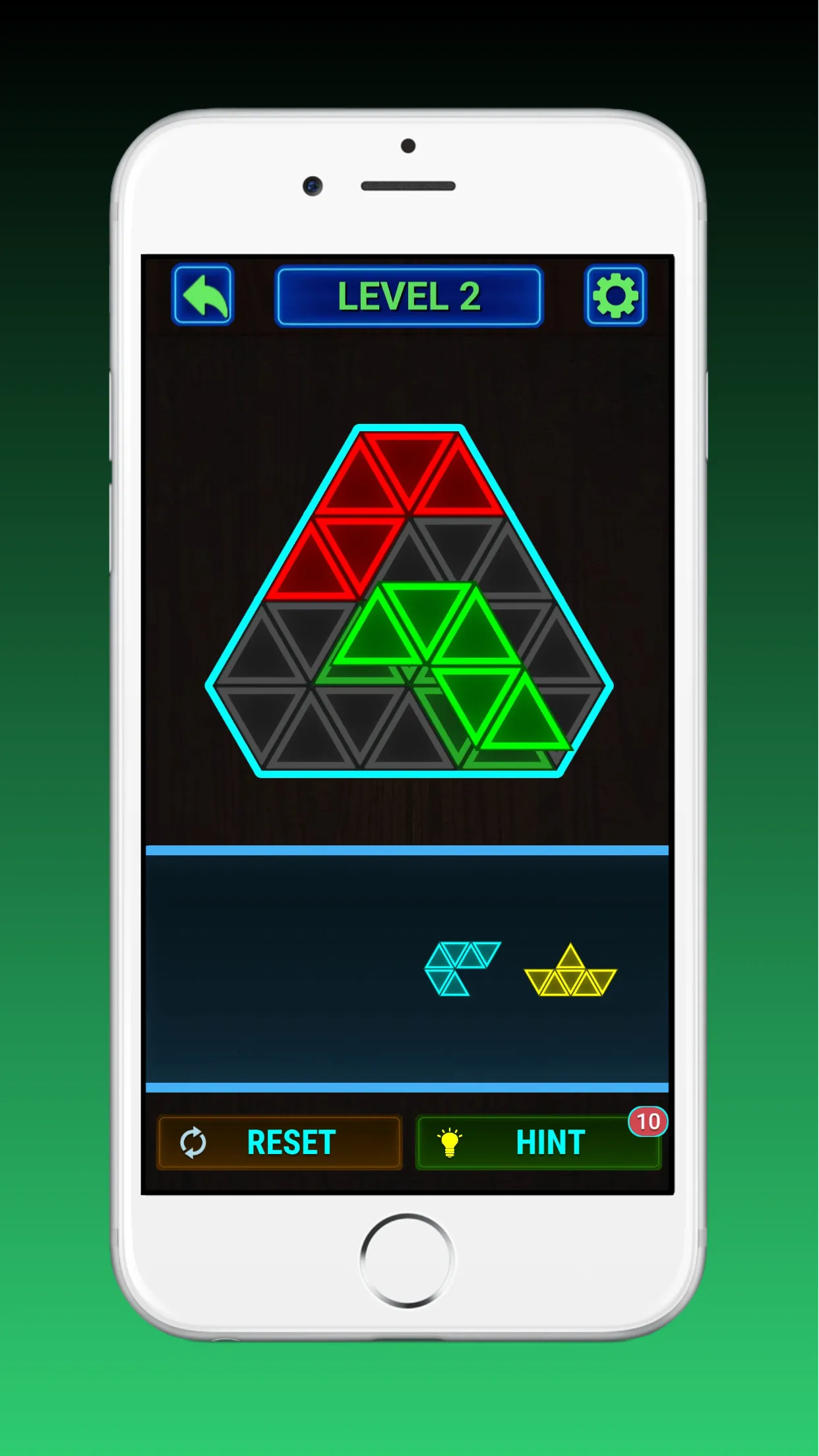 Glow Block Triangle Puzzle | Indus Appstore | Screenshot