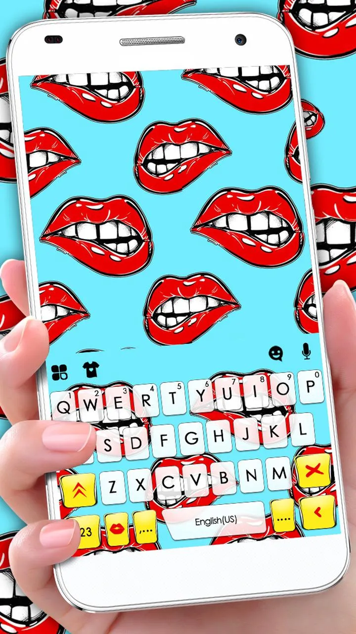 Lips Graffiti Keyboard Theme | Indus Appstore | Screenshot