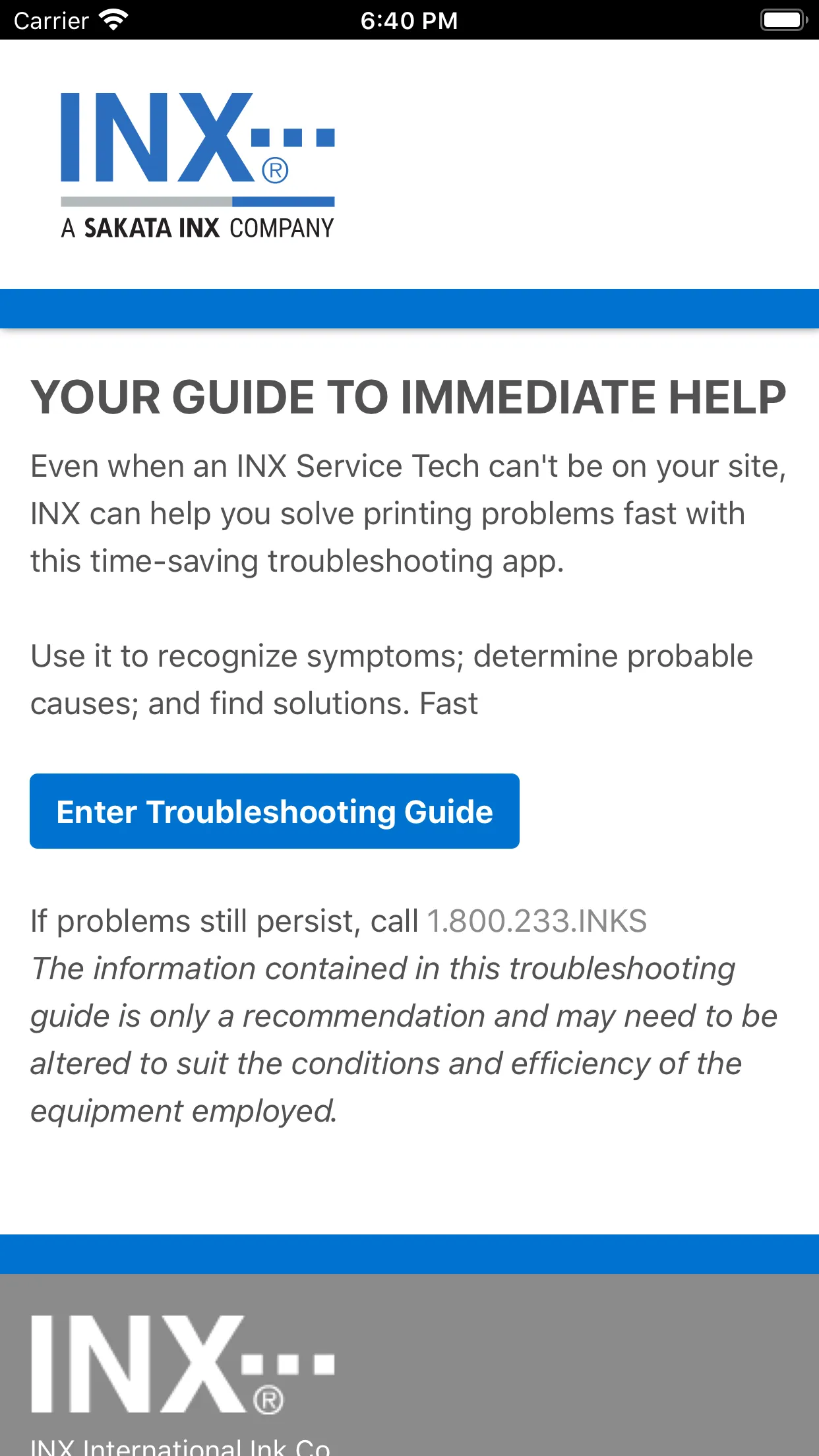 INX Troubleshooting Guide | Indus Appstore | Screenshot