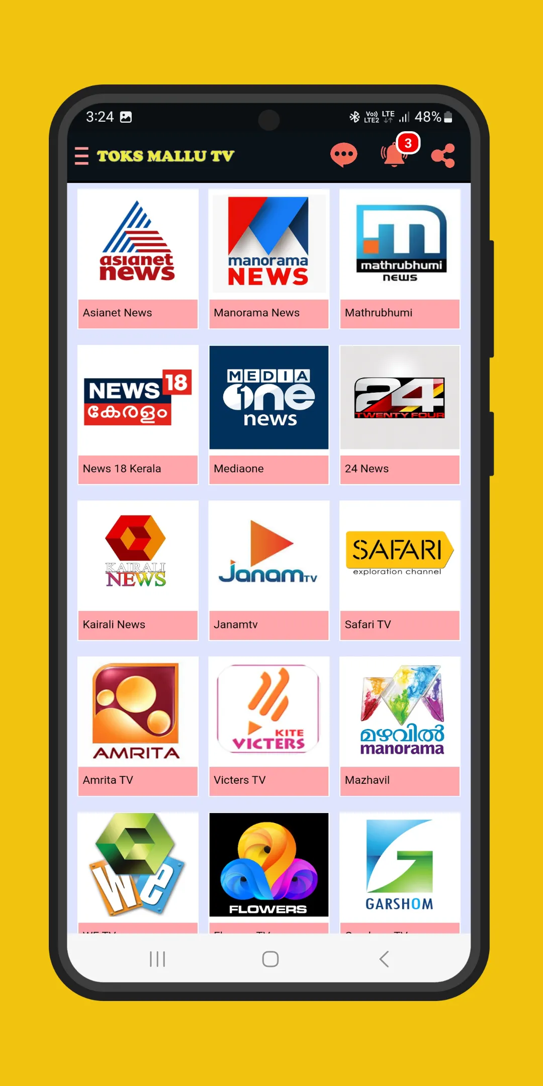 Toks Live TV Malayalam Channel | Indus Appstore | Screenshot