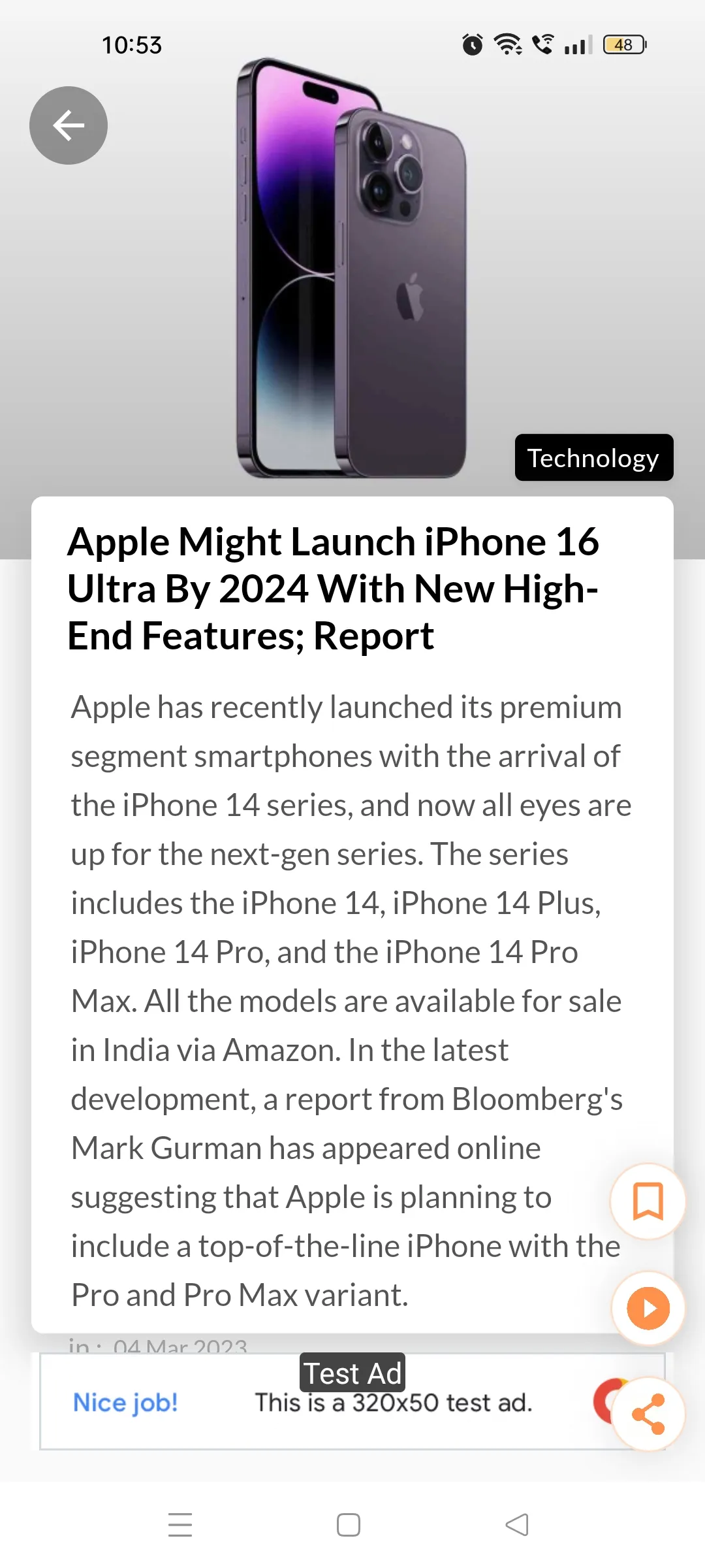 Incite - Flutter Demo App | Indus Appstore | Screenshot