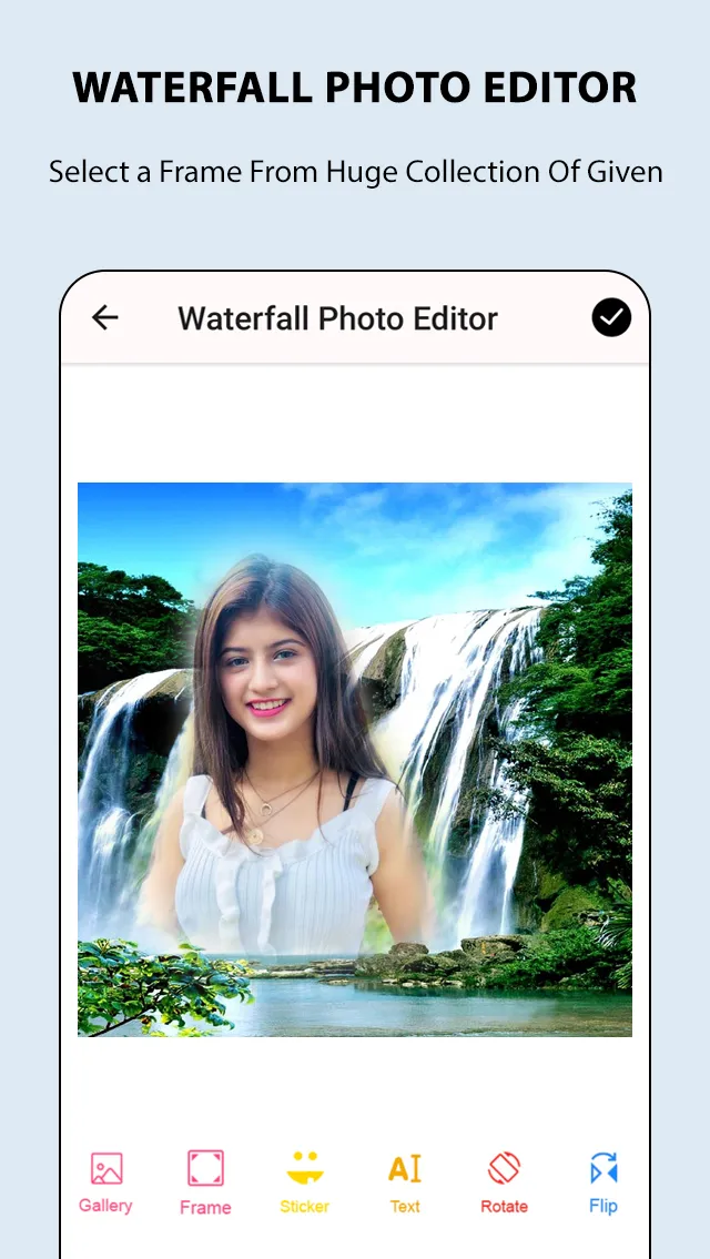 Waterfall Photo Frames | Indus Appstore | Screenshot