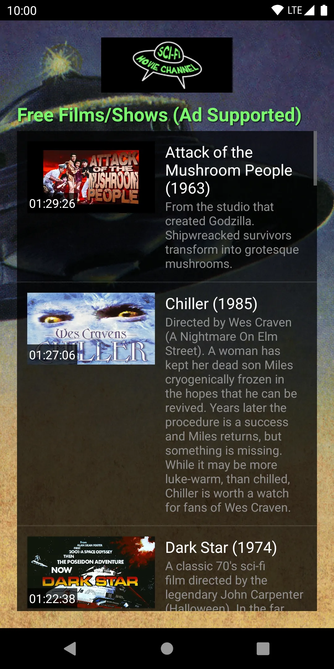 Scifi Movie Channel | Indus Appstore | Screenshot