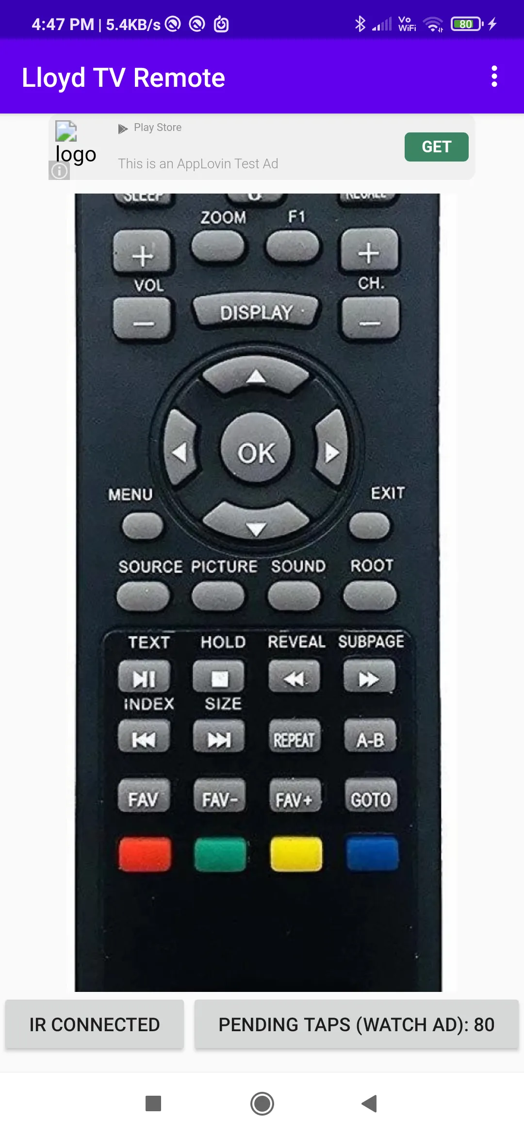 Lloyd (Unofficial) TV Remote | Indus Appstore | Screenshot