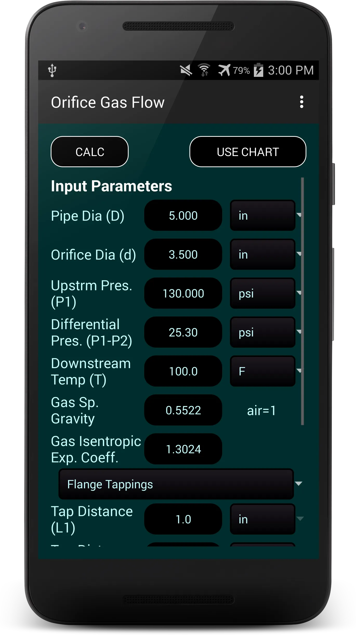 Orifice Gas Flow | Indus Appstore | Screenshot