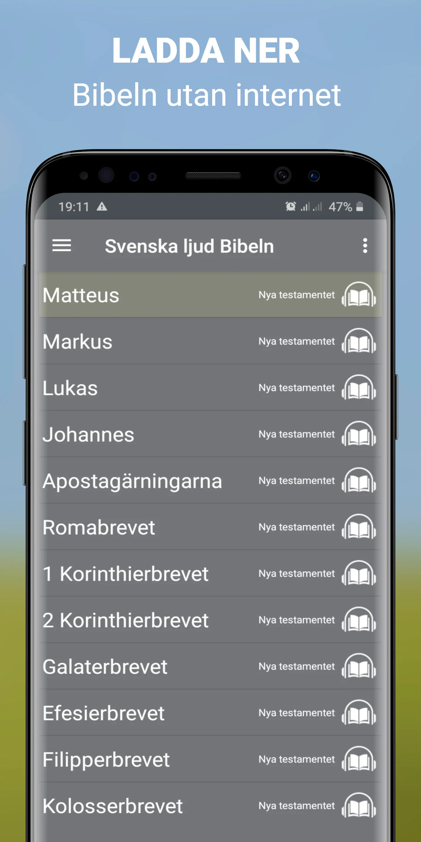 Offline Ljud Bibeln på Svenska | Indus Appstore | Screenshot