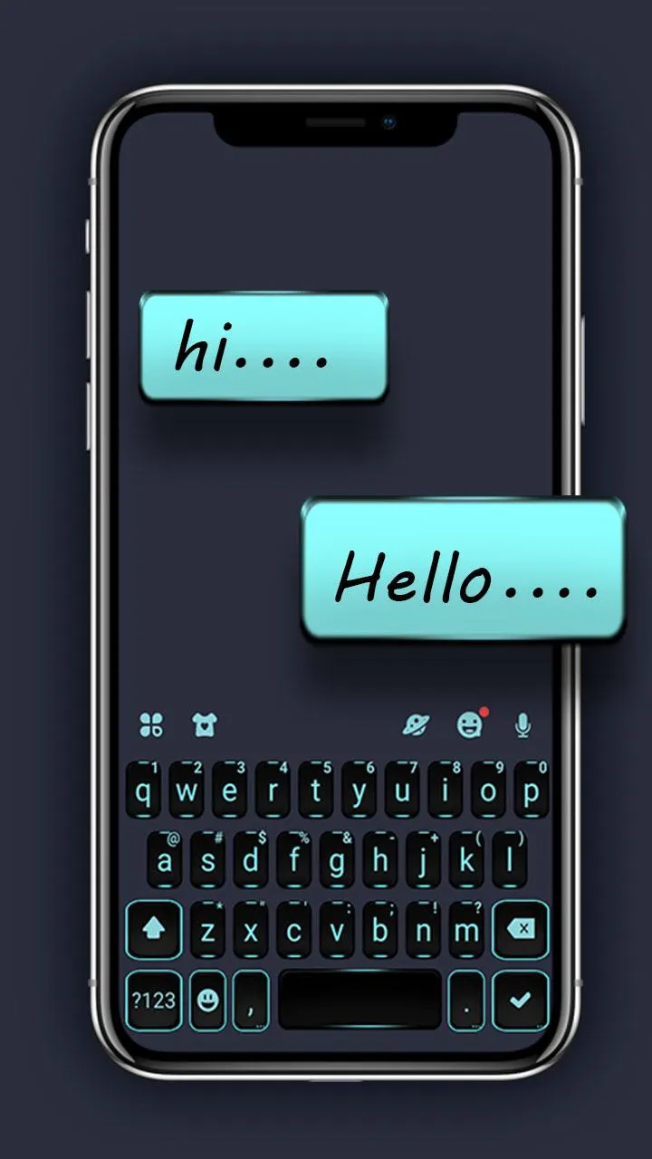 Neon Blue Business Keyboard Th | Indus Appstore | Screenshot