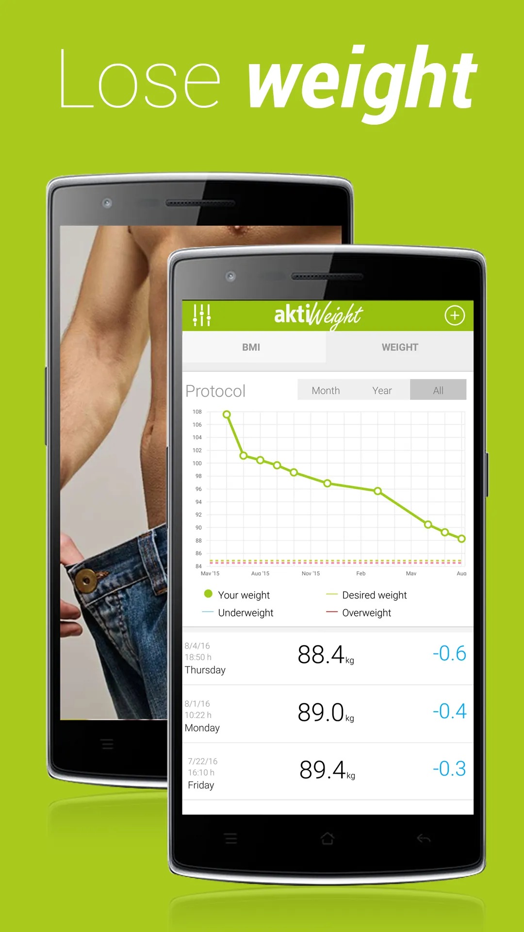 Weight Tracker aktiWeight | Indus Appstore | Screenshot