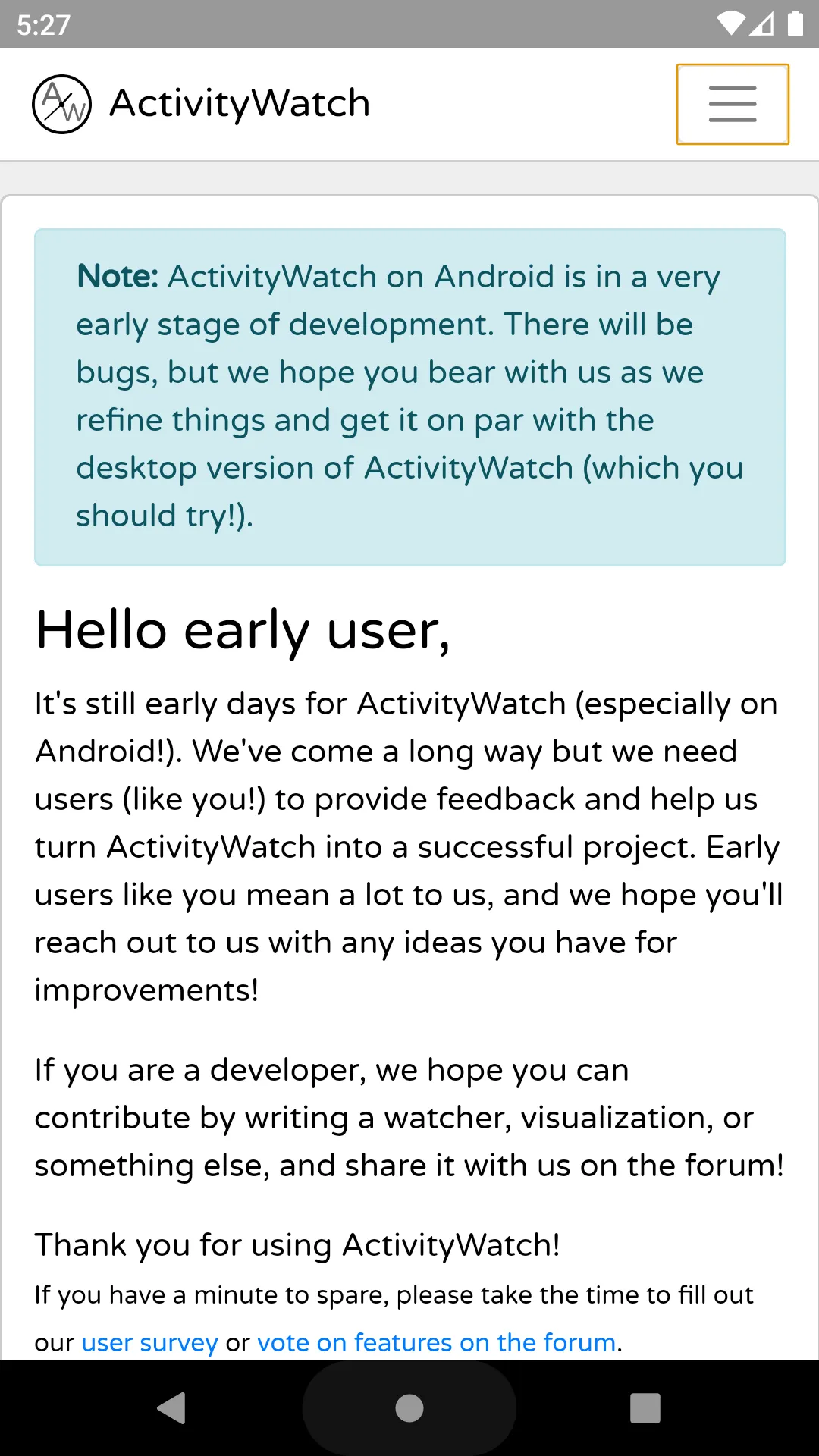 ActivityWatch | Indus Appstore | Screenshot