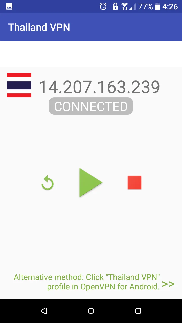 Thailand VPN - for OpenVPN | Indus Appstore | Screenshot