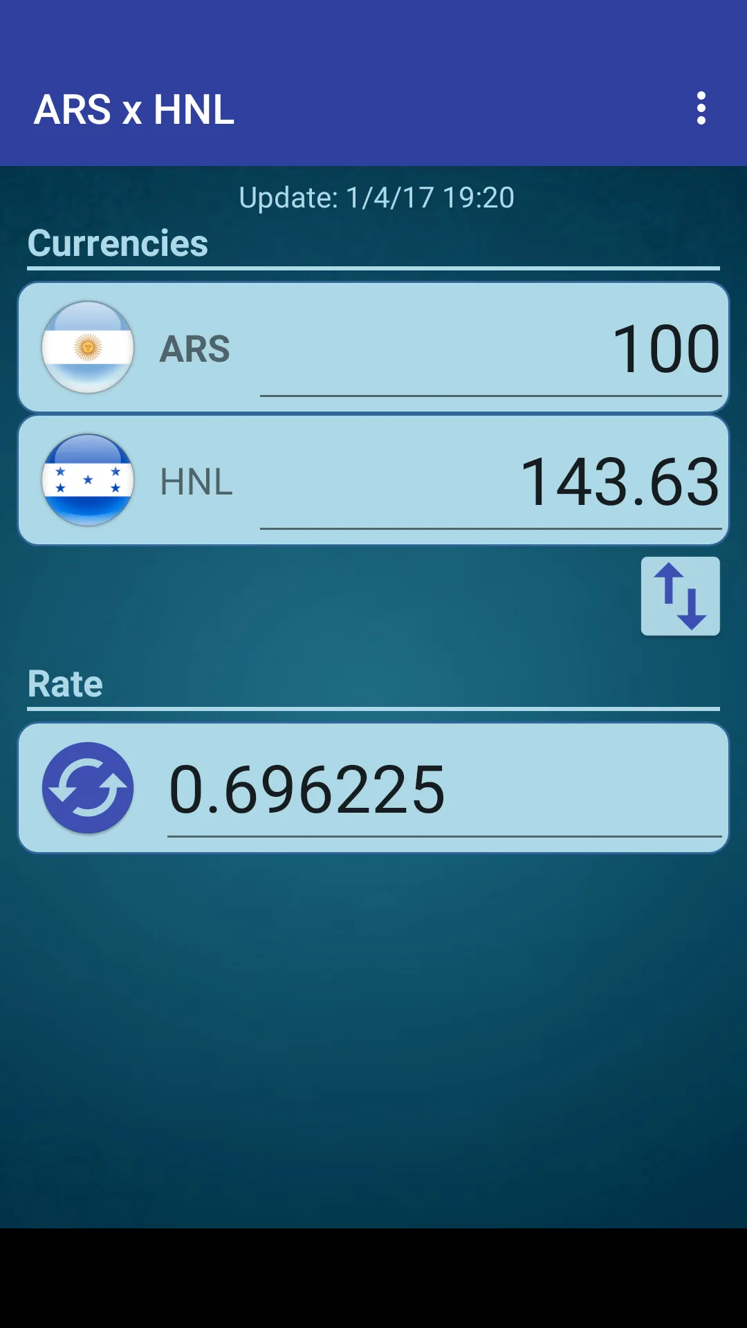 Arg. Peso x Honduran Lempira | Indus Appstore | Screenshot