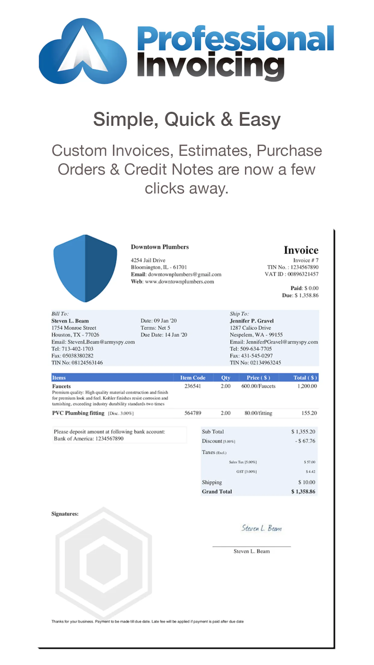 Professional Invoicing | Indus Appstore | Screenshot