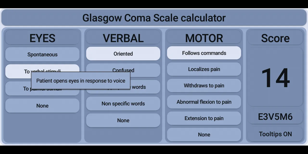 Glasgow Coma Scale | Indus Appstore | Screenshot