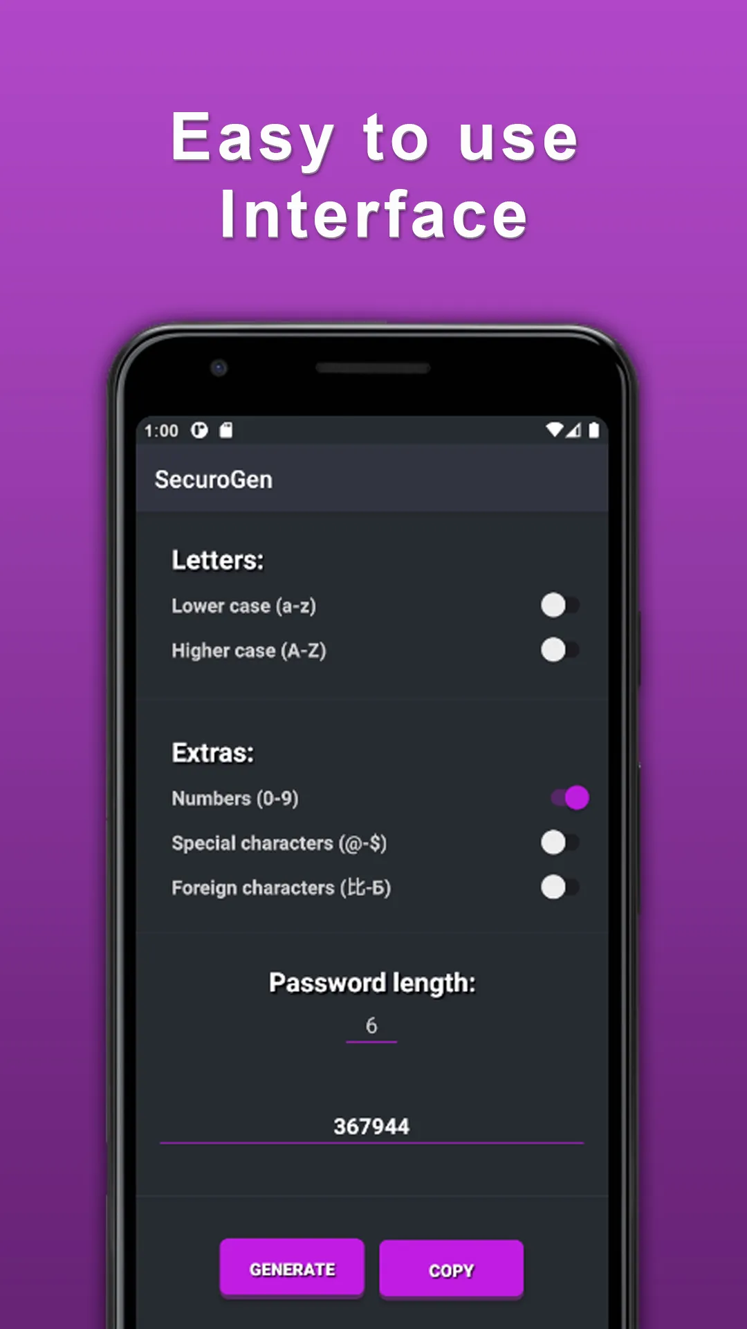 SecuroGen - Password generator | Indus Appstore | Screenshot