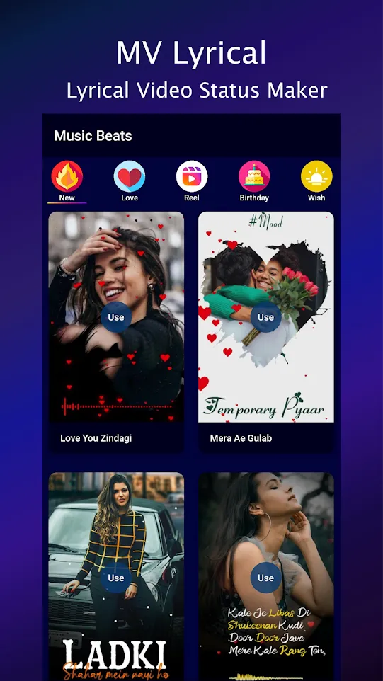 MV Lyrical -Video status maker | Indus Appstore | Screenshot