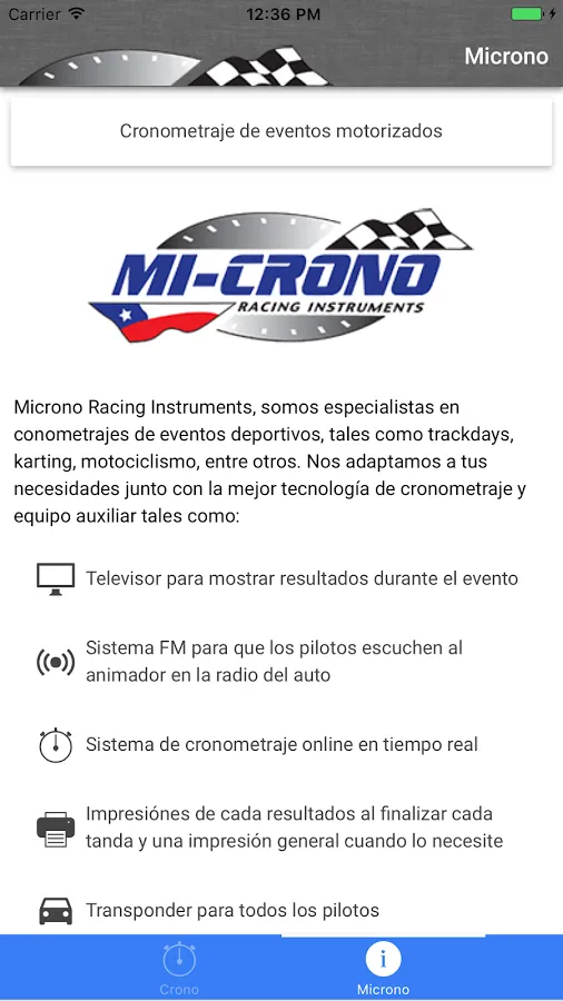 Microno - Mi Crono en Línea | Indus Appstore | Screenshot