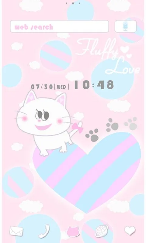 Cute Theme Fluffy Love | Indus Appstore | Screenshot