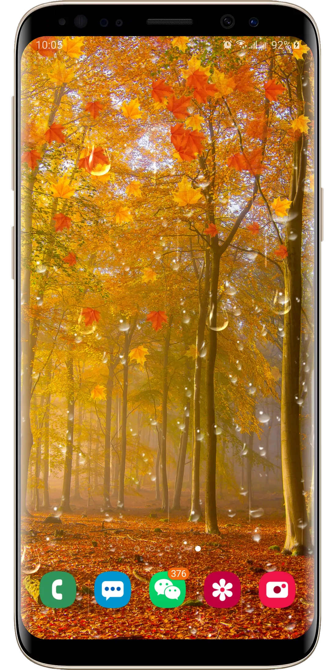 Maple Leaf Droplets Wallpaper | Indus Appstore | Screenshot