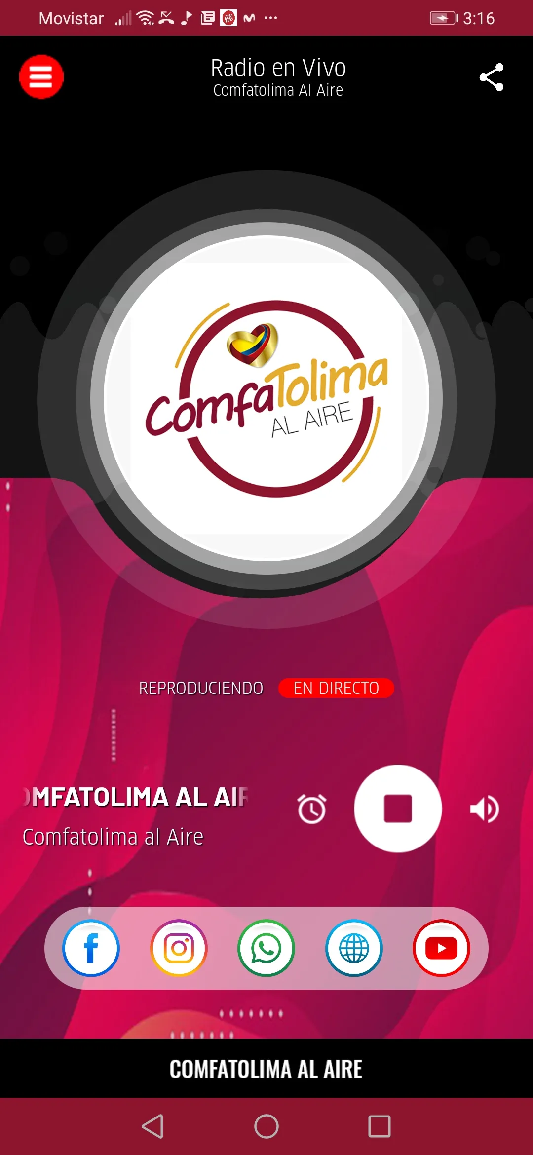 Comfatolima al Aire | Indus Appstore | Screenshot