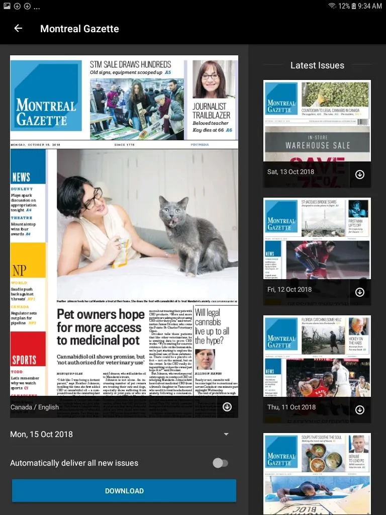 Montreal Gazette ePaper | Indus Appstore | Screenshot