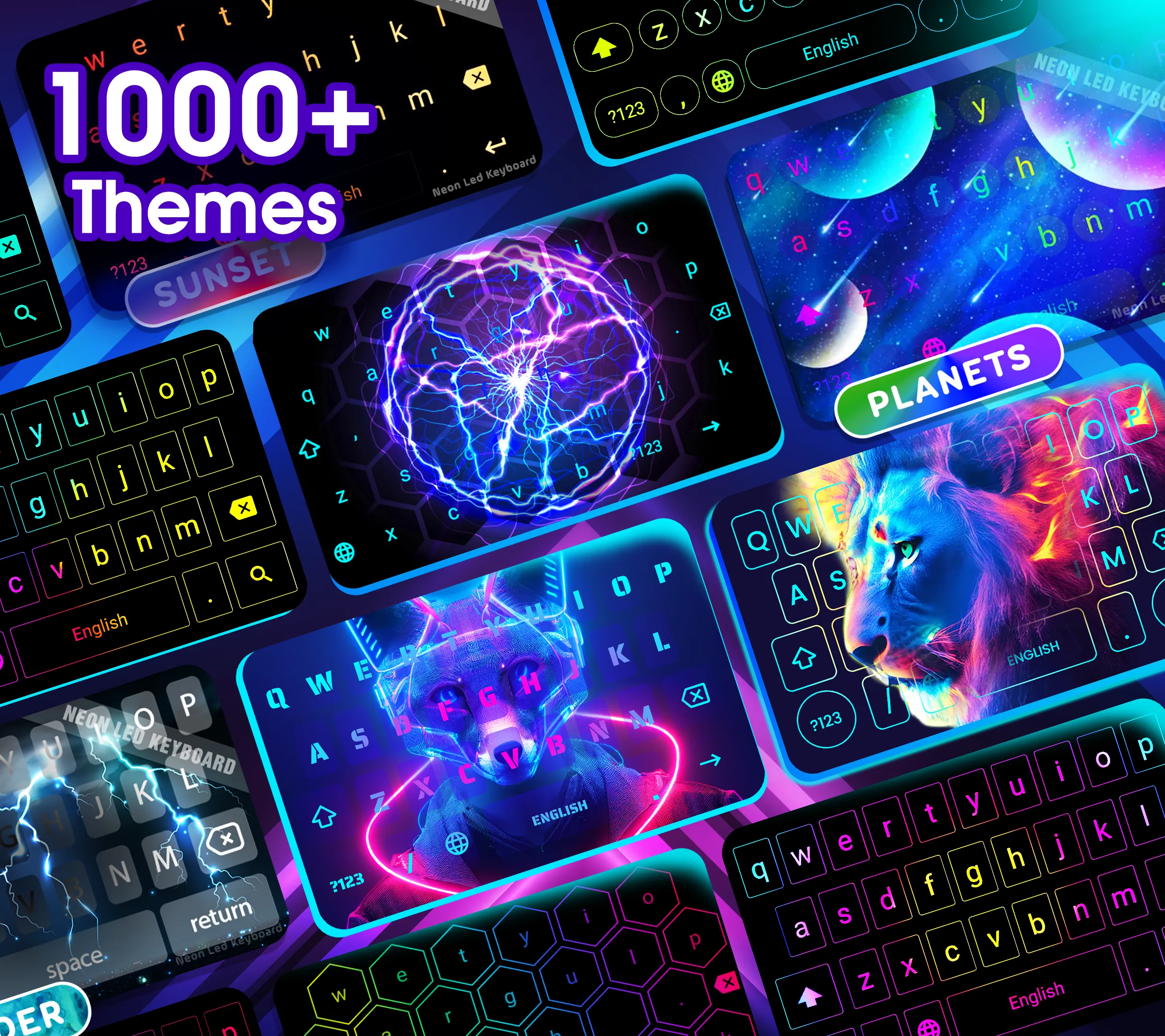 Neon LED Keyboard: RGB & Emoji | Indus Appstore | Screenshot