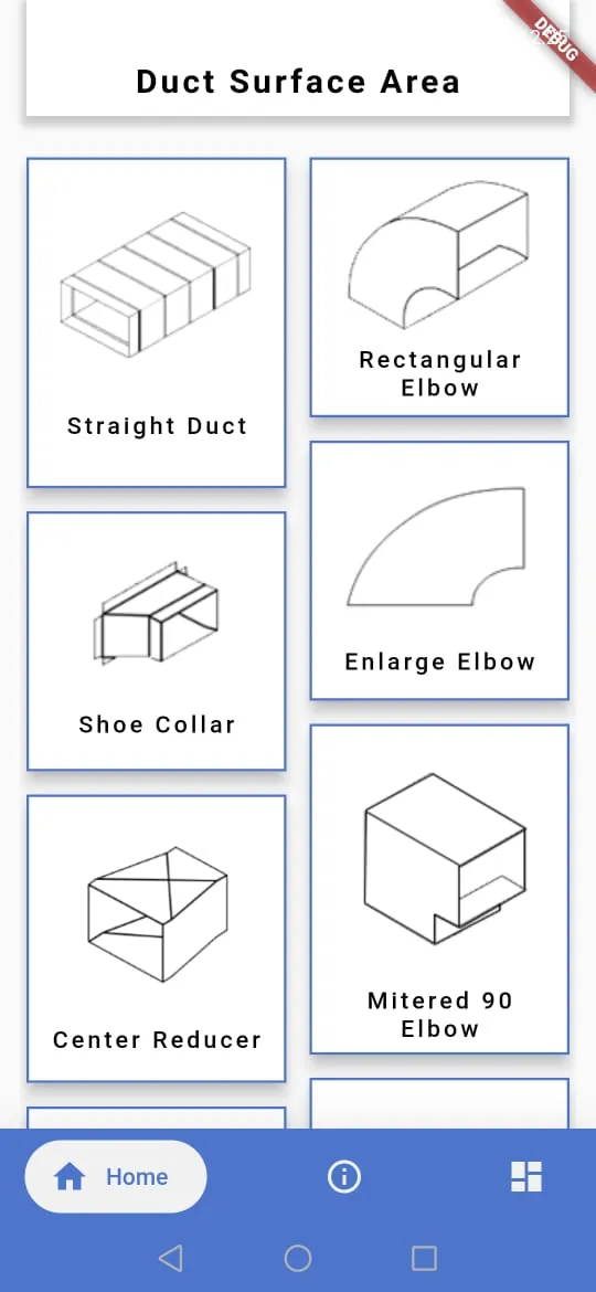 Duct Surface Area Calculator | Indus Appstore | Screenshot