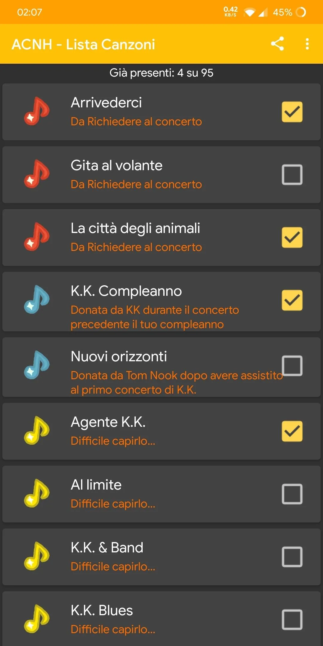 ACNH - Lista Canzoni | Indus Appstore | Screenshot