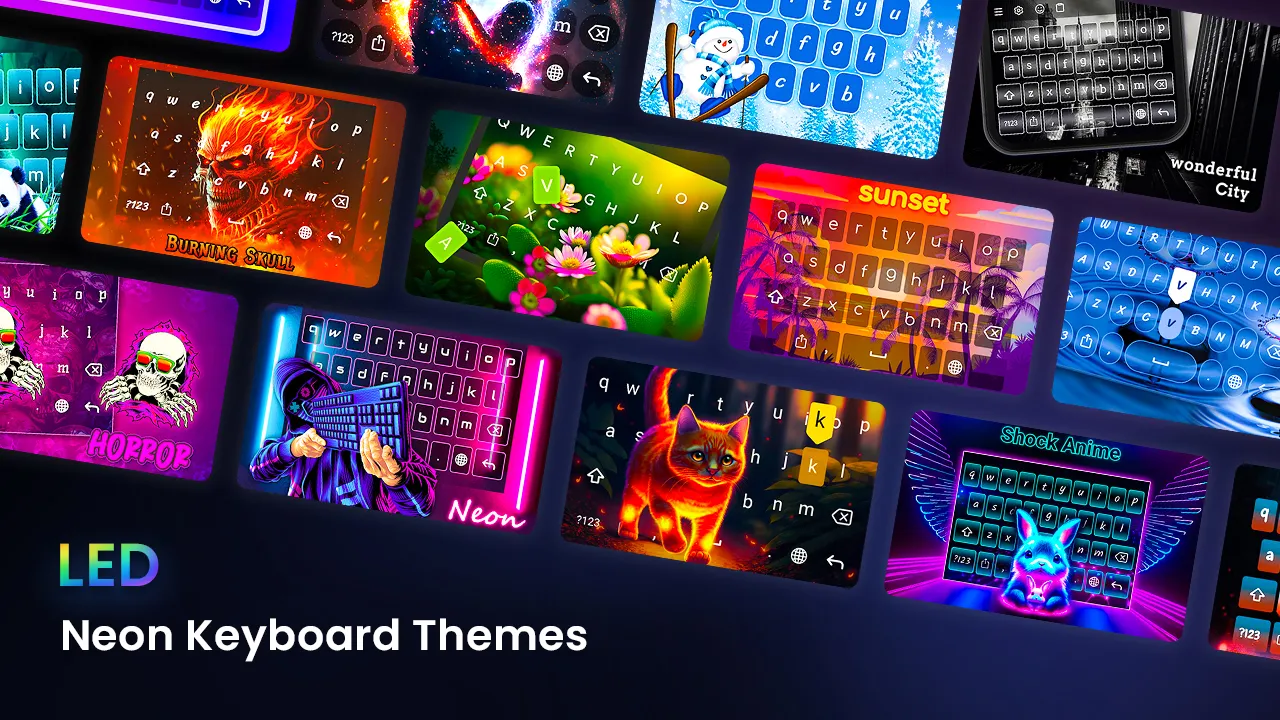 Neon LED Keyboard: RGB & Emoji | Indus Appstore | Screenshot