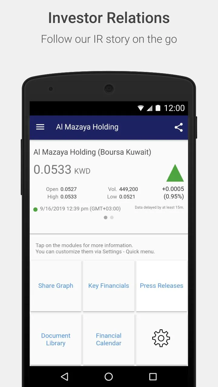 Mazaya Investor Relations | Indus Appstore | Screenshot