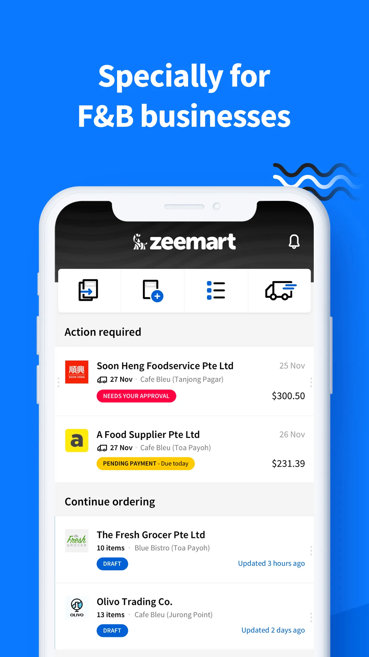 Zeemart: F&B Purchasing | Indus Appstore | Screenshot