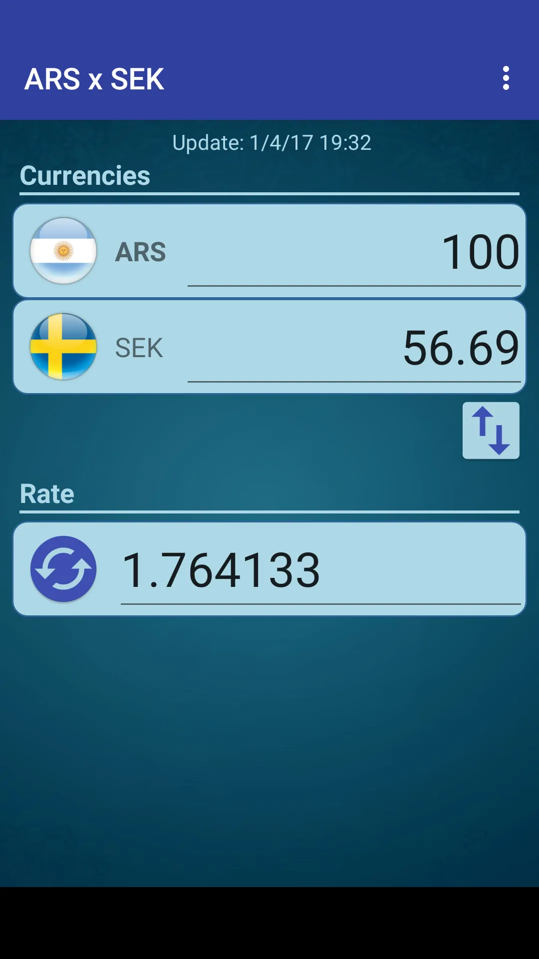 Argentine Peso x Swedish Krona | Indus Appstore | Screenshot