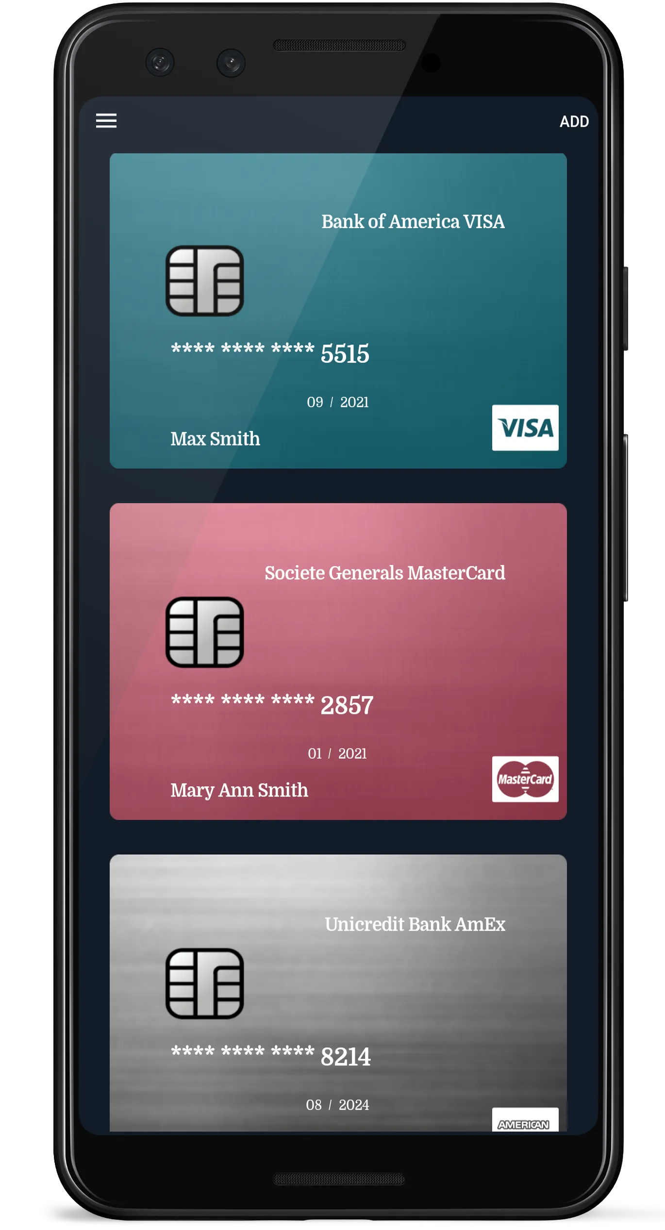 Credit Card Manager | Indus Appstore | Screenshot